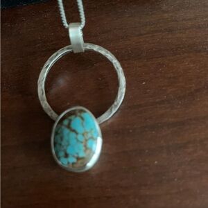 Handcrafted Mine #8 Turquoise Pendant